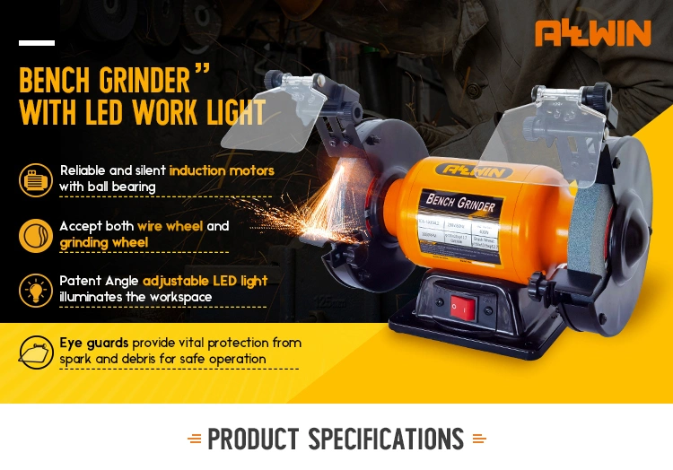 Allwin 120V Bench Grinder 6 Inch Electrical Grinder for Workshop